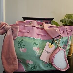 Juicy Couture Pink and Green Women's Bag